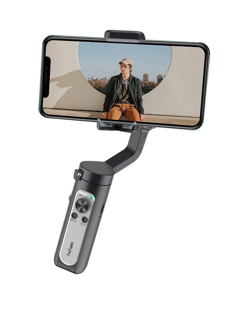 هوهم مثبت Hohem iSteady X خفيف الوزن وقابل للطي بثلاثة محاور يدعم وضع Moment/Beauty/Auto-Inception متوافق مع iPhone 14/15 Pro/والهواتف الذكية التي تعمل بنظام Android (iSteady X أسود)  - Image 1