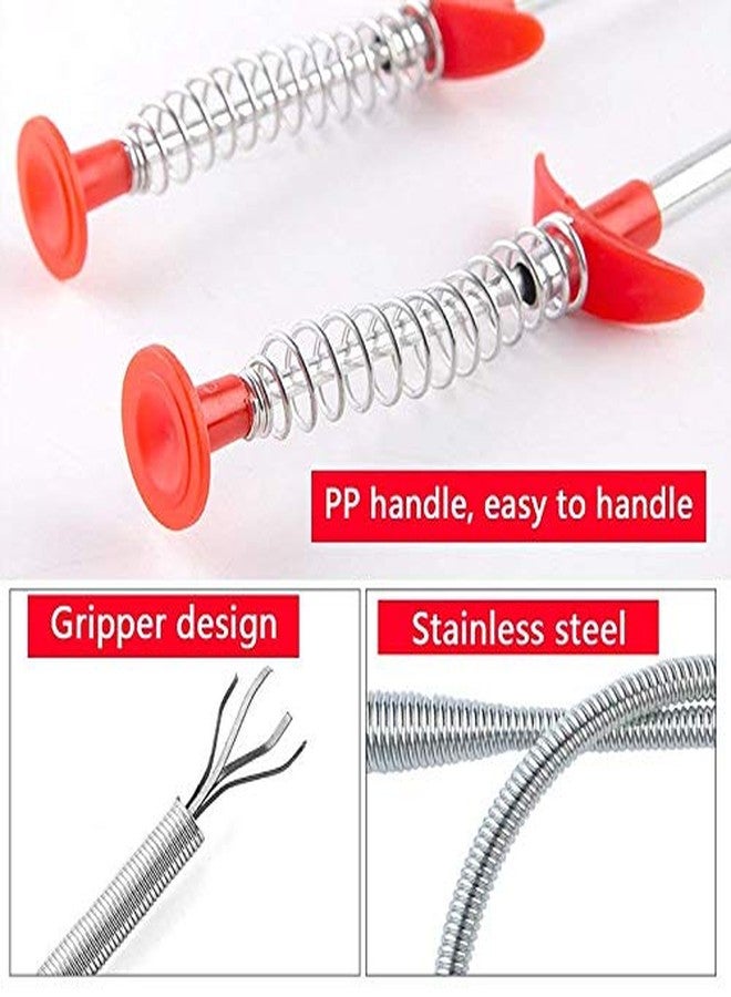 RSP Quality bit® Snake Shower Sink Clogged Drain Hair Remover Relief Cleaning Tools Stainless Steel Catcher Plastic Barbed Gripper for Bathroom kitchen Bathtub Toilet Sewers Pipe [Multicolor ] - Image 3