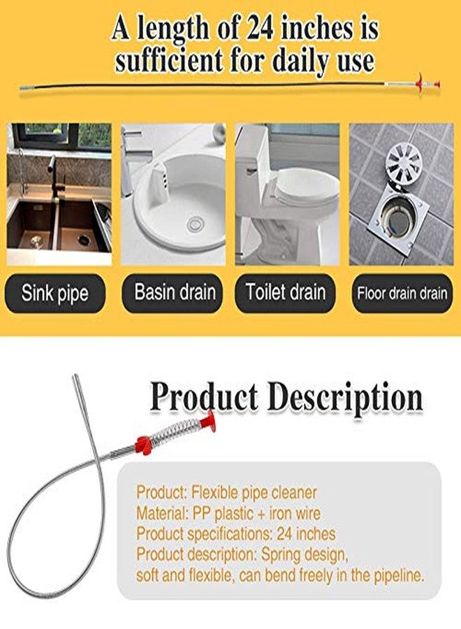 RSP Quality bit® Snake Shower Sink Clogged Drain Hair Remover Relief Cleaning Tools Stainless Steel Catcher Plastic Barbed Gripper for Bathroom kitchen Bathtub Toilet Sewers Pipe [Multicolor ] - Image 5