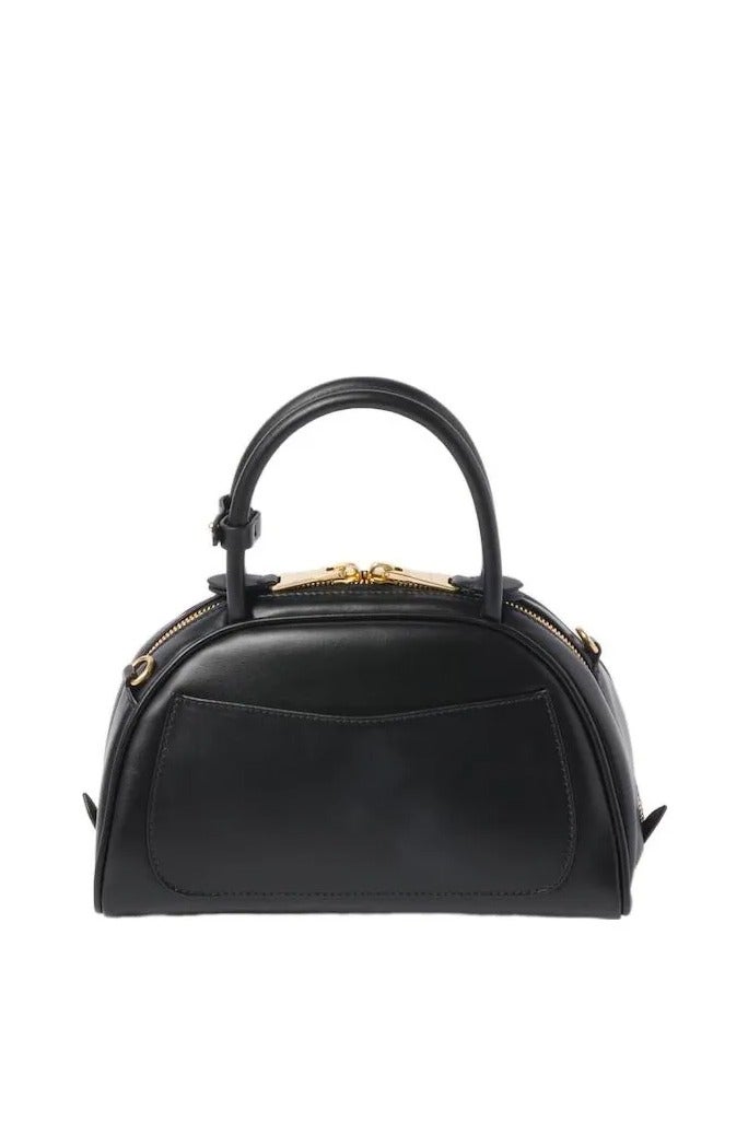 Miu Miu MIU Metal Engraved Logo Leather Top-handle With Detachable Adjustable Crossbody Strap Gold-Tone  - Image 4