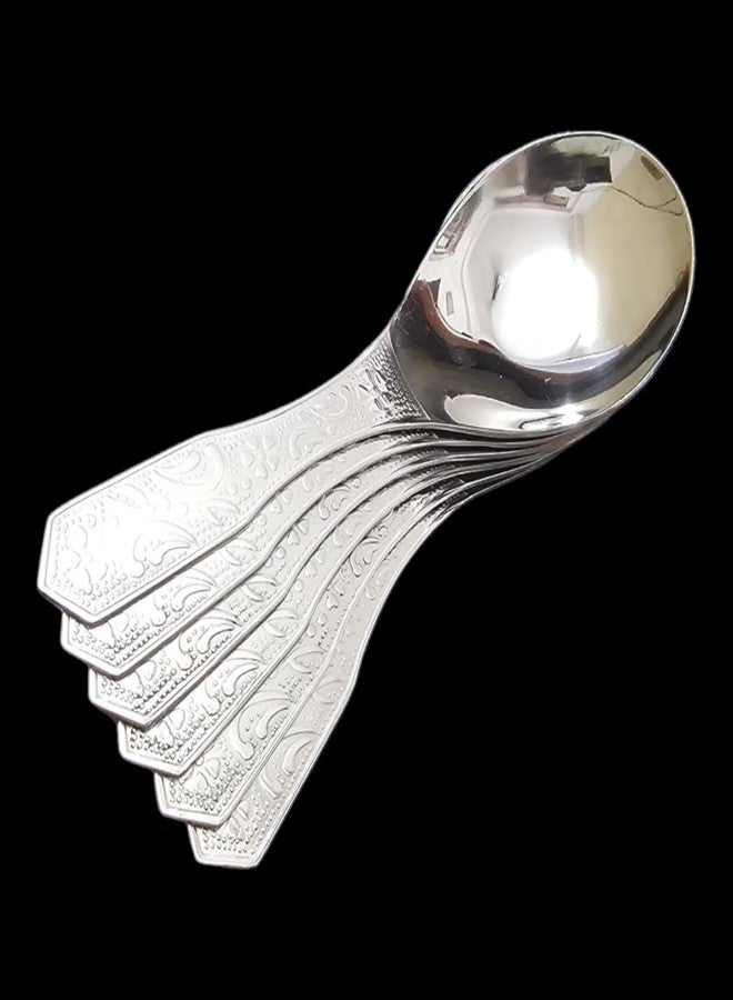 TOP TRICK Heavy Duty Stainless Steel Deepen Thickened Soup Spoon, 6-Pack, Silver - Image 5