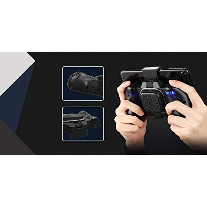 Mobile Phone Gamepad Controller, 4 in 1 Mobile Game Controller with Dual Cooling Fans, 2200mAh Power Bank, Ergonomic and Built-in Kickstand for Movies, Gaming, Video Chatting and More - Image 2