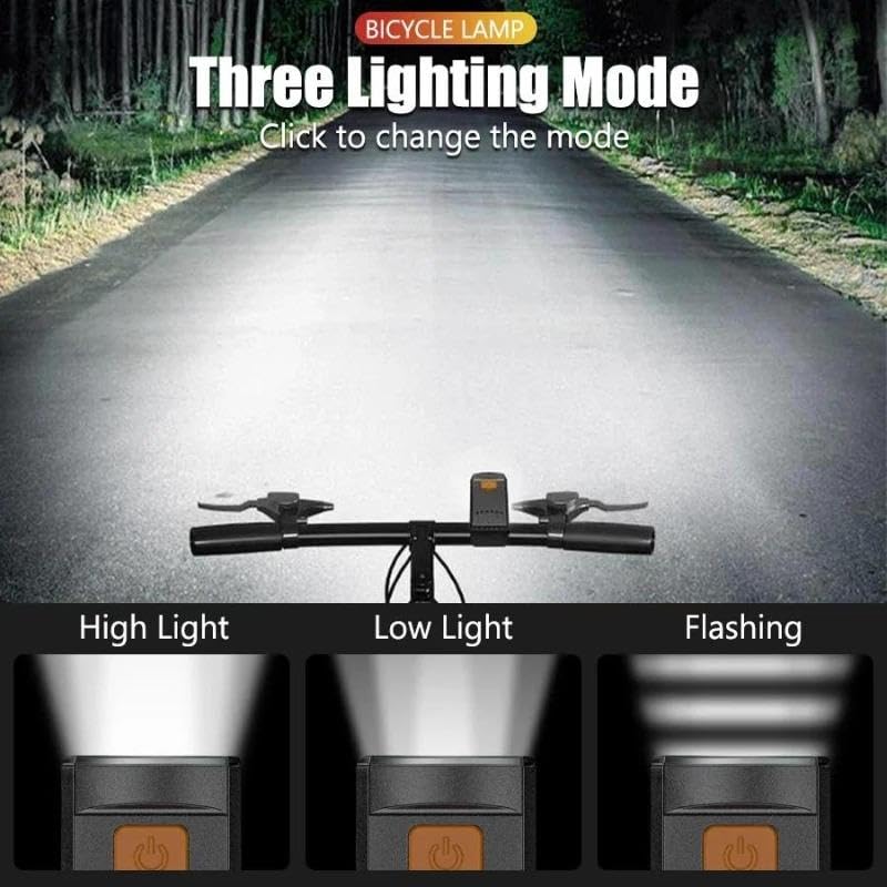 Outdazzle USB Rechargeable Waterproof - Cycle Light | High 300 Lumens Super Bright Headlight- Cycle Light for Bicycle | Cycle Front Light | Cycle Headlight - Image 2