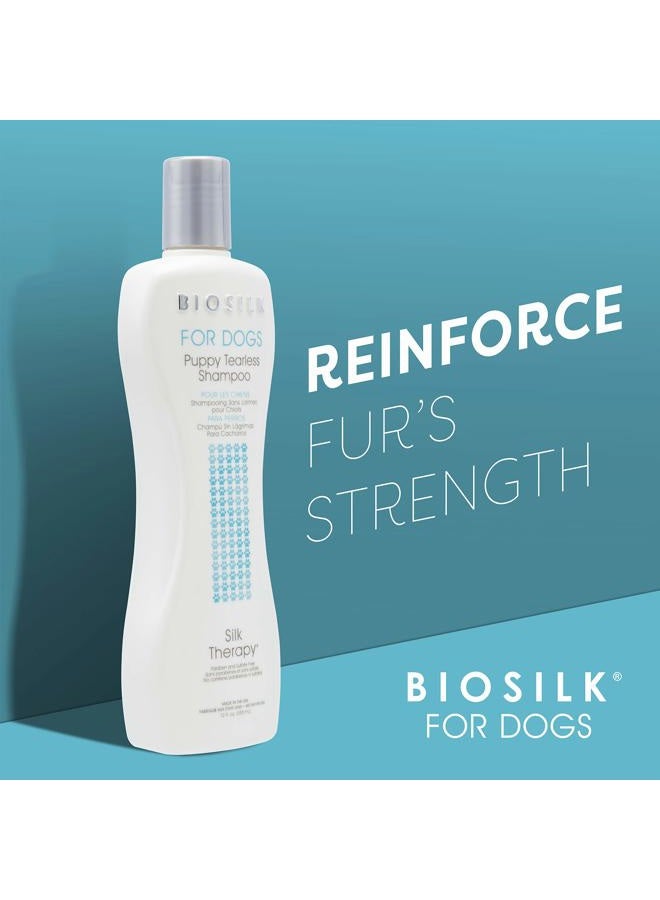 BIOSILK شامبو حرير خالي من الدموع للكلاب | أفضل شامبو للجروات ومناسب لجميع الكلاب والسلالات | زجاجة 12 أونصة من شامبو الكلاب - Image 3
