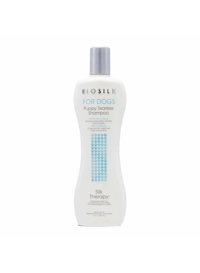 BIOSILK شامبو حرير خالي من الدموع للكلاب | أفضل شامبو للجروات ومناسب لجميع الكلاب والسلالات | زجاجة 12 أونصة من شامبو الكلاب - Image 1