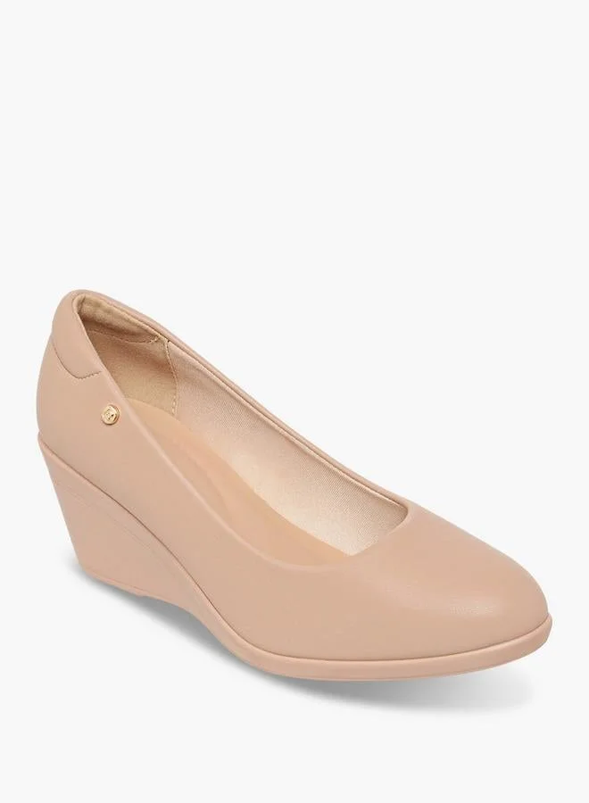 Flora Bella By Shoexpress NUDE Flora Bella Women Wedge Heel Pumps for Women | Best Price UAE