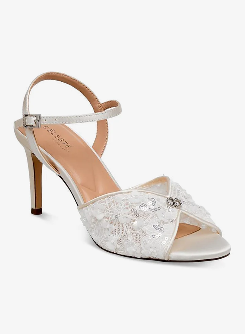 سيليست Women Stiletto Heel Ankle Strap Sandals Ramadan Collections