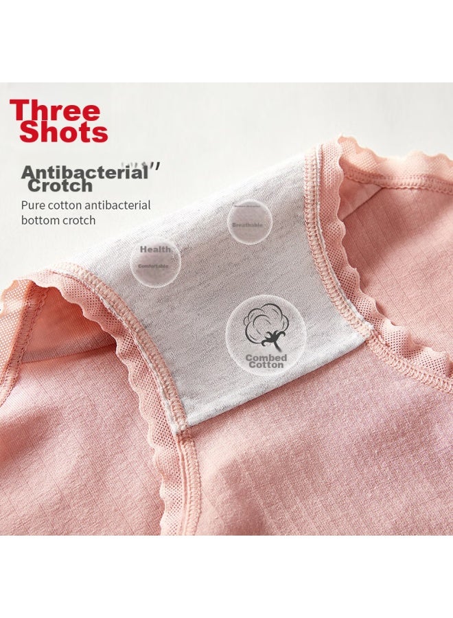 Threegun Cloud Sensation Series Women's Pure Cotton Antibacterial Crotch Comfortable Breathable Non-squeezing Hip Triangle Shorts - Image 5