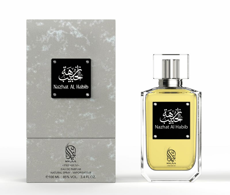 NYLAA Nazhat Al Habib Eau De Parfum(EDP) 100ML | Premium Unisex (Men and Women) Perfume | Long Lasting Arabian Fragrance | Daily Use Perfume - Image 1