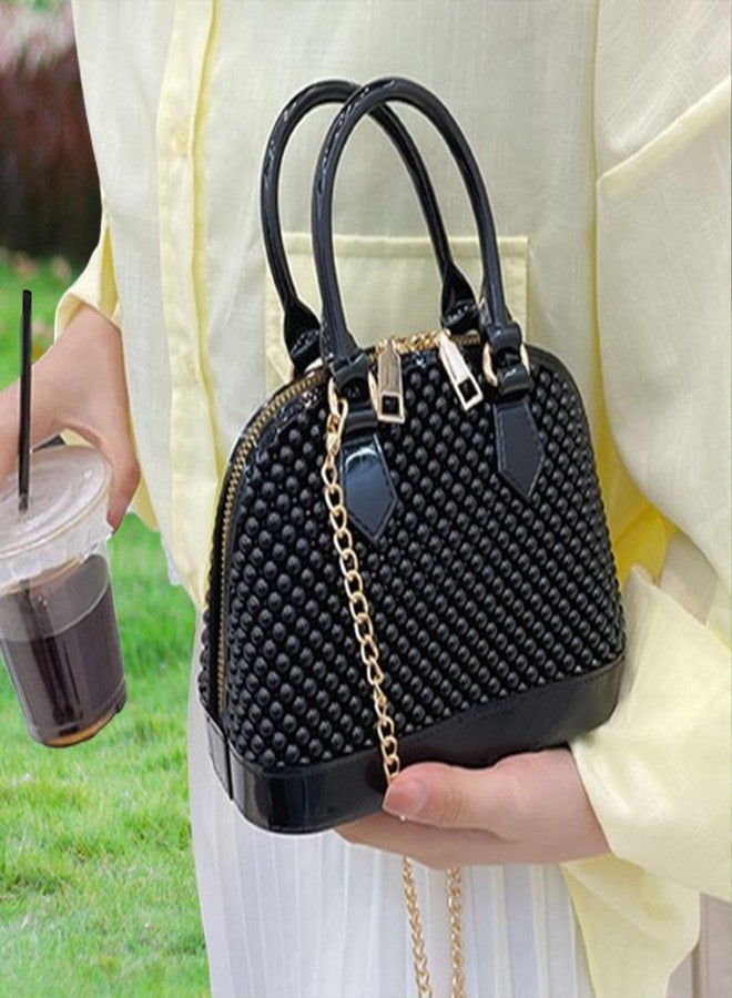 HASHFLOW Handbag Stylish Casual PVC Satchel Bag For Women | Trendy Crossbody Hand Bag For Women/Girls (Black) - Image 4