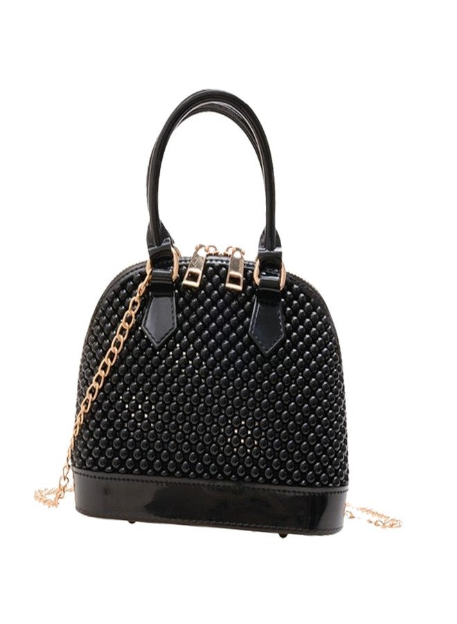 HASHFLOW Handbag Stylish Casual PVC Satchel Bag For Women | Trendy Crossbody Hand Bag For Women/Girls (Black) - Image 1