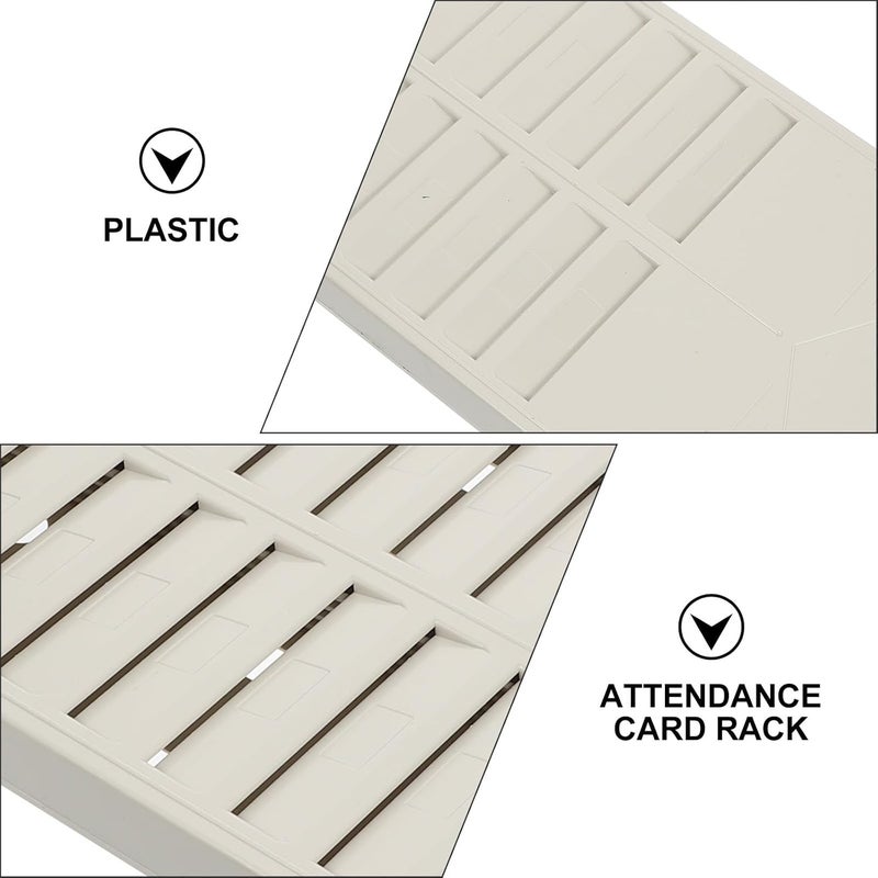 Plastic Time Attendance Card Rack 24-Slot Holder Hangable Multi-Slot Attendance Card Stand for Office Time Clock Machines - Image 2