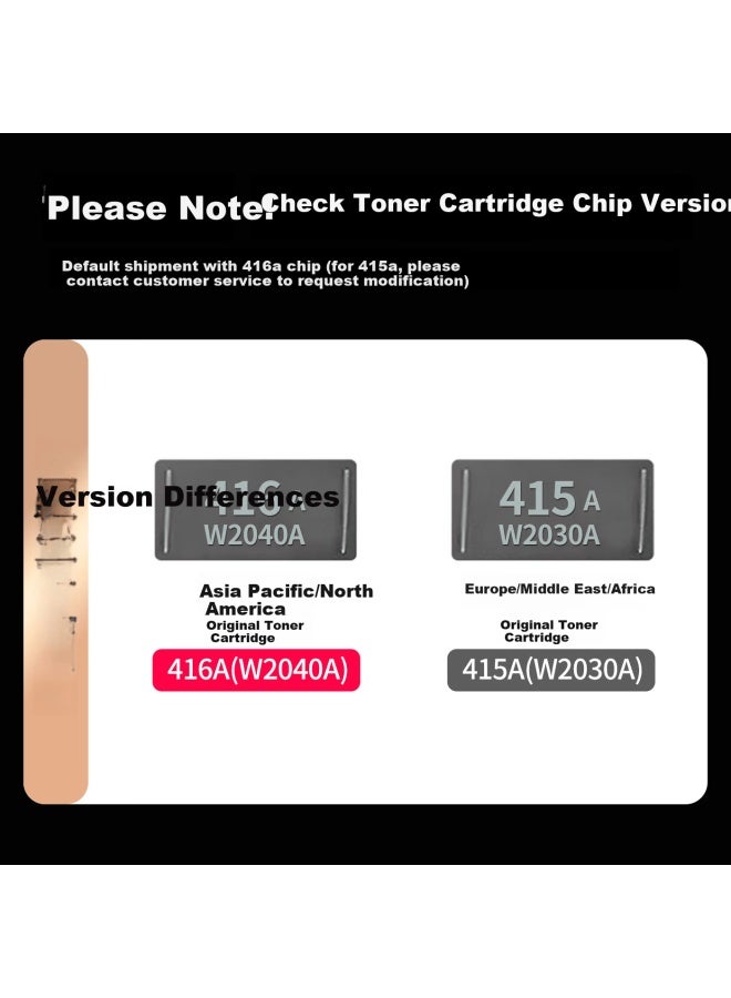 Vcolor 416a W2040a Toner Cartridge With Chip For Hp M479dw/479fdw/479fdn/480f/454dw/454dn Laser Printer Copier Ink Cartridge Powder Box - Image 1