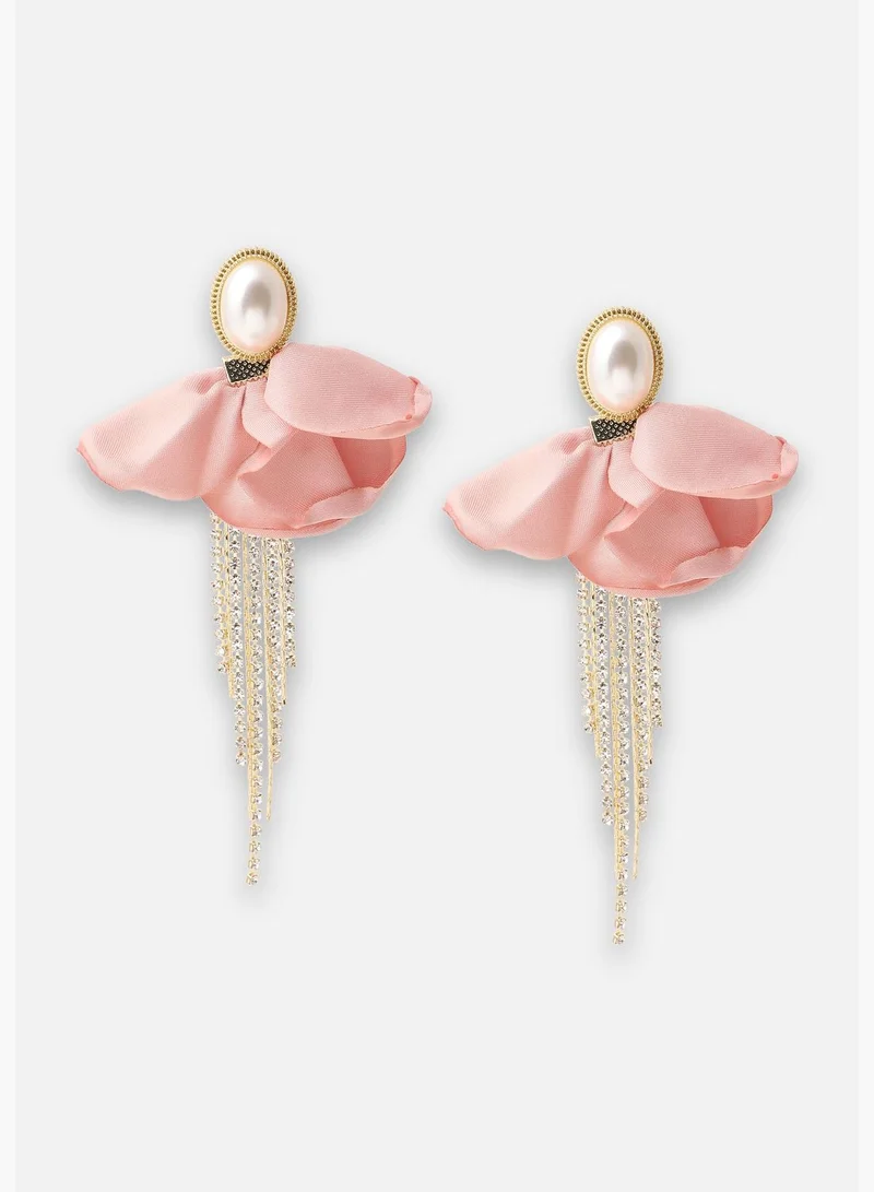 SOHI Gold Plated Party Designer Stone Drop Earring For Women