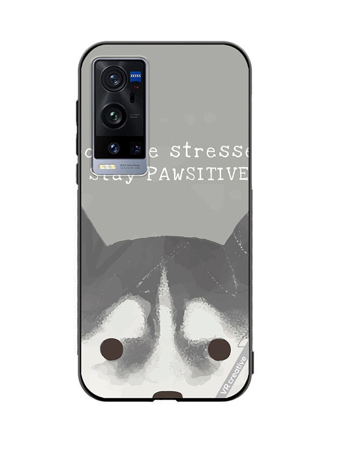 VR CREATIVE Protective Case Cover For Vivo X60 Pro Plus Pawsitive Dog Design Multicolour - Image 1