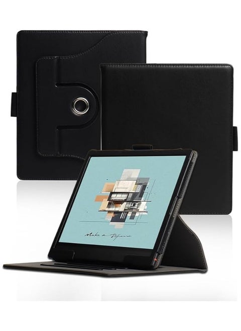 360 Degree Rotating Funda Compatible with Onyx Boox Note Air 4 C Tablet 10.3 inch (2024 Released) eBook Magnetic Cover with Hand Strap for Boox Note Air4 C