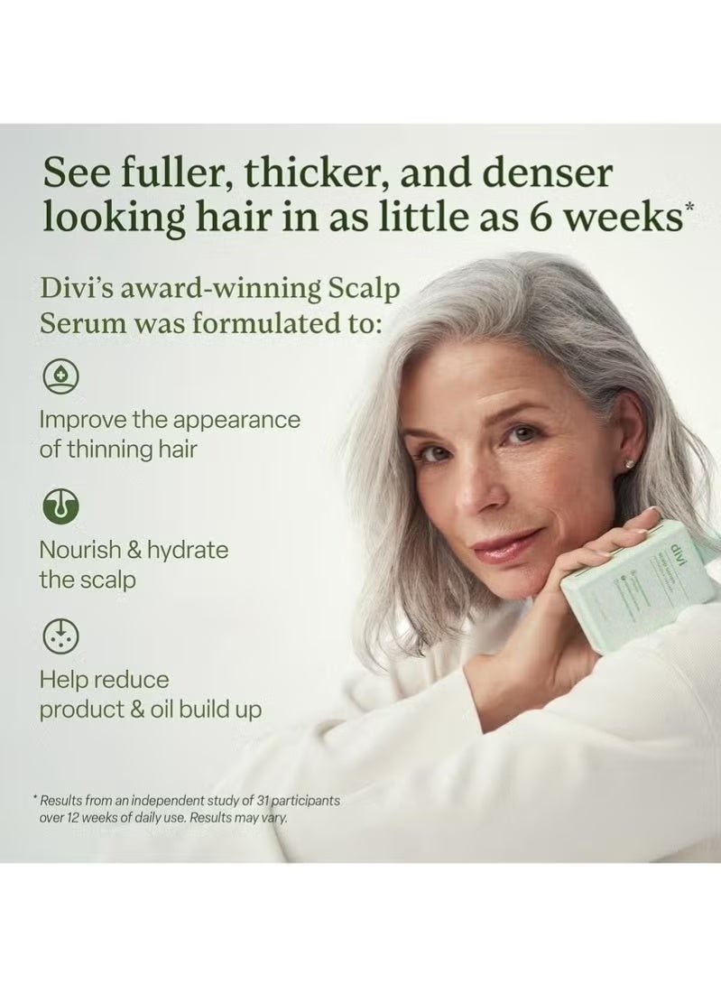 DiVi Scalp Serum for Thinning Hair, 30ml – Clinically Tested, Nourishing Formula with Amino Acids, Caffeine & Rosemary Oil – Promotes Healthy Scalp & Fuller-Looking Hair, Reduces Oil & Product Buildup - Image 3