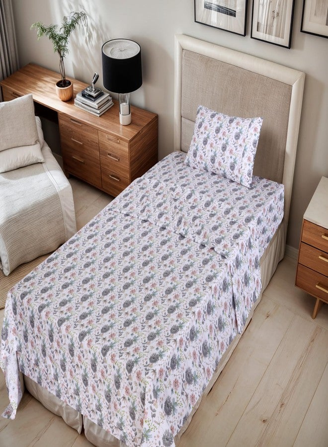 RUVANTI 100% Cotton Twin Sheets Set, 3 Pieces, Soft & Breathable Percale Weave Bedding, Deep Pocket 16", Hotel Standard, Crisp Cool Feel, Durable, Perfect Floral Bed Sheet, Dandelion Field - Image 2