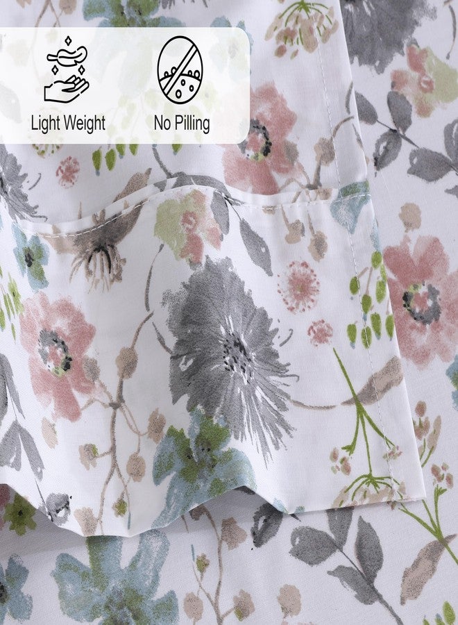 RUVANTI 100% Cotton Twin Sheets Set, 3 Pieces, Soft & Breathable Percale Weave Bedding, Deep Pocket 16", Hotel Standard, Crisp Cool Feel, Durable, Perfect Floral Bed Sheet, Dandelion Field - Image 4