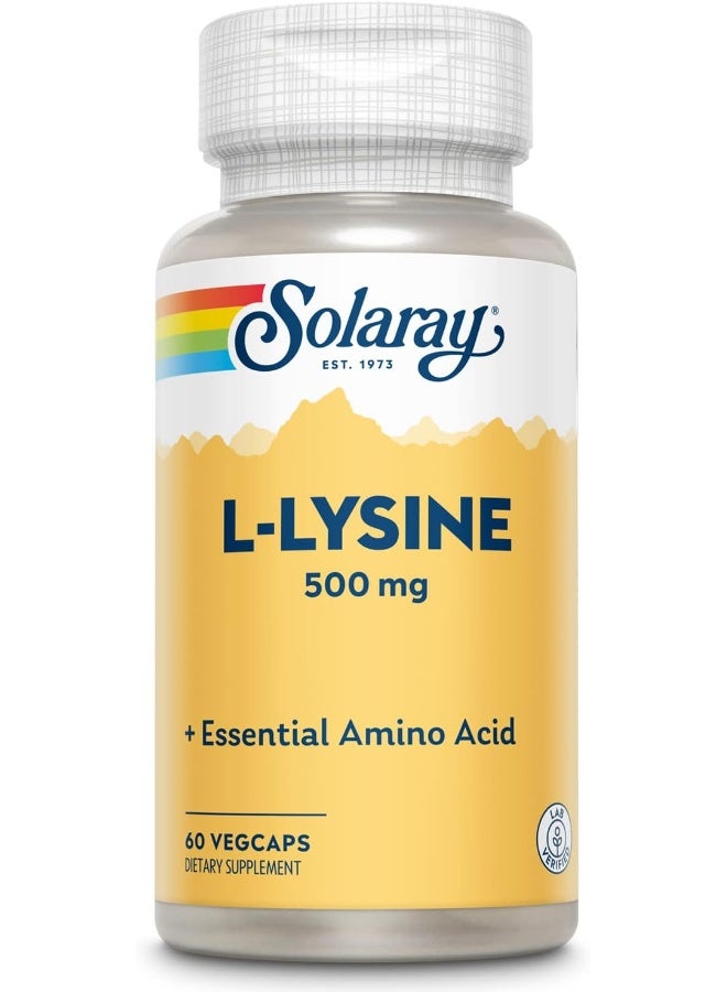 إل-ليسين 500 ملغ، 60 كبسولة نباتية - Image 1