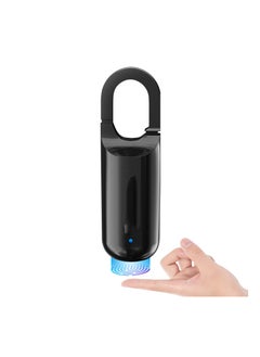 KASTWAVE قفل بصمة الإصبع المحمول، قفل padlock الأسود الصغير بقفل بصمة الإصبع، طويل وقت الاستعداد شحن USB قفل بدون مفتاح لخزنة المدرسة، باب المنزل، أمتعة السفر، حقيبة الظهر  - Image 1