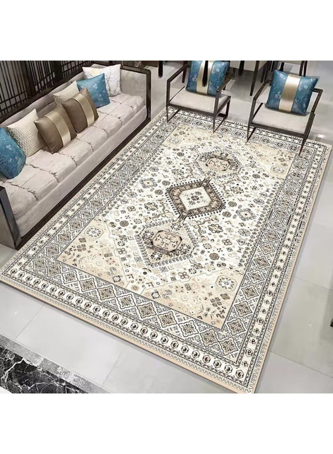 SMART HOME excellent velvet rug, padded and soft to the touch, with beautiful 3D patterns made of high-quality materials, nano seating Rug, size 4X3 meters - Image 1