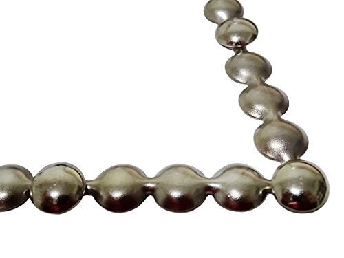 decotacks® Silver Upholstery Nailhead Trim, Silver Upholstery Nails/Tack, in Short (4in Long) Strips 7/16in (11mm) Head Diameter, Covers 6 Meters (6,6 Yards) [Nickel/Silver Finish] DX0511NI-S6M - Image 3