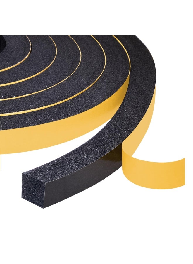 yotache Self Adhesive Foam Gasket Tape 2 Rolls 1 2 W X 1 2 T For Doors Soundproofing Weather Seal Strip Insulation 13 Ft Length 2 X 6.5 Ft Each - Image 1