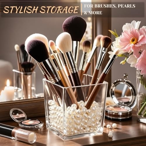 CONNOO 6 Pack Square Glass Vase 5" x 5" x 5", Clear Bulk Flower Vases for Centerpieces, Square Glass Cube Vase Floating Candle Holders for Wedding Party Home Decor - Image 5