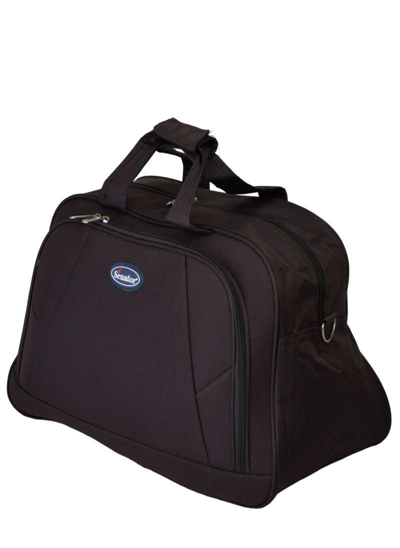 SENATOR Travel Duffle Bag for Unisex Lightweight Nylon Bag Multi Pocket Water & Scratch Resistant Adjustable Shoulder Strap Weekend Bag Convenient Carry On Luggage for Camping Training 34L Brown EA220  - Image 2