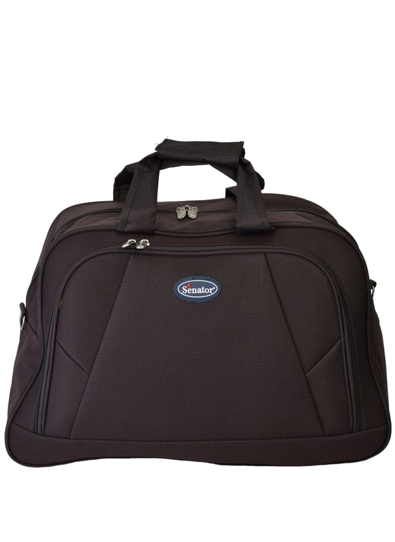 SENATOR Travel Duffle Bag for Unisex Lightweight Nylon Bag Multi Pocket Water & Scratch Resistant Adjustable Shoulder Strap Weekend Bag Convenient Carry On Luggage for Camping Training 34L Brown EA220  - Image 1