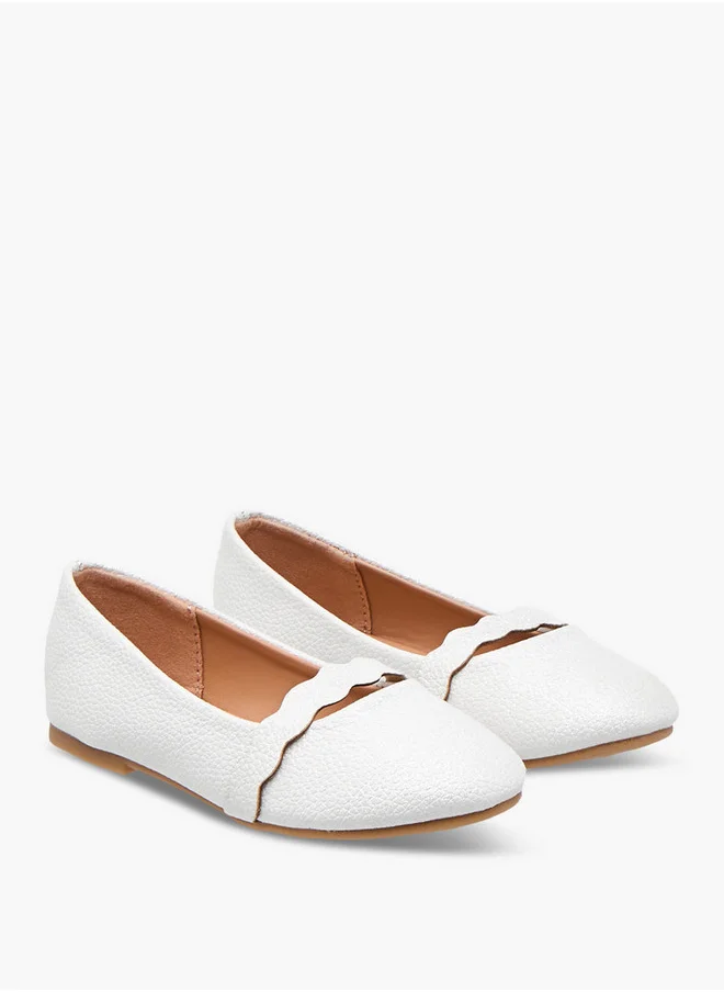 Flora Bella By Shoexpress Girls Textured Slip-On Ballerina Shoes