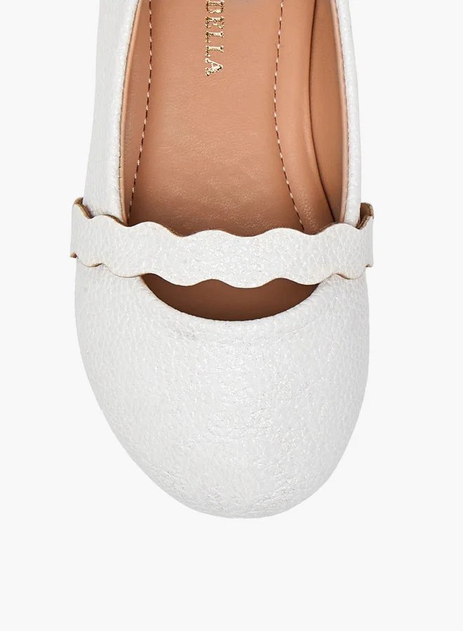 Flora Bella By Shoexpress Girls Textured Slip-On Ballerina Shoes
