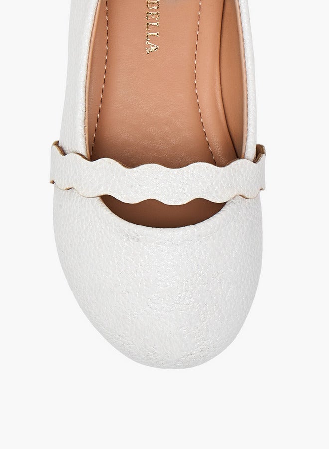 Flora Bella By Shoexpress Girls Textured Slip-On Ballerina Shoes  - Image 4