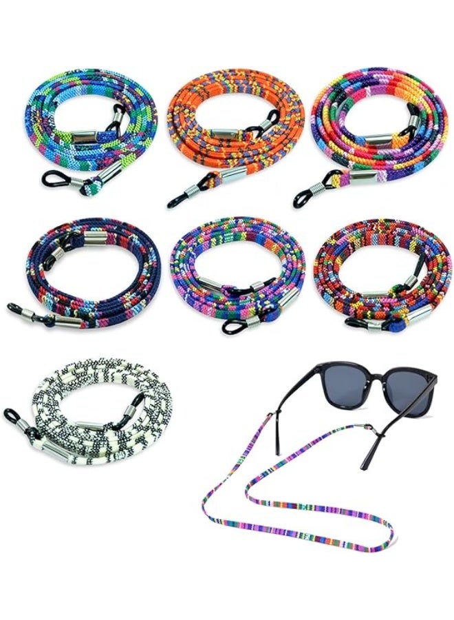 7Pcs Eyeglass Lanyards Adjustable Sunglasses Chains Retainer, Non-Slip Strap for Women Men & Children - Image 1