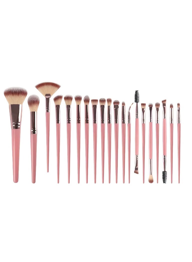 Blume Beauty 40-Piece Beauty Pink Luxury Makeup Brush Set with Storage Bag. Includes 20pcs  Brush Set Makeup Nylon BrushTool Set for Travel & Full Set 18pcs Powder Puff Combination &1pc Fluffy Spa Facial headband. Complete Elegant Beauty tools Travel Makeup Bag. - Image 3