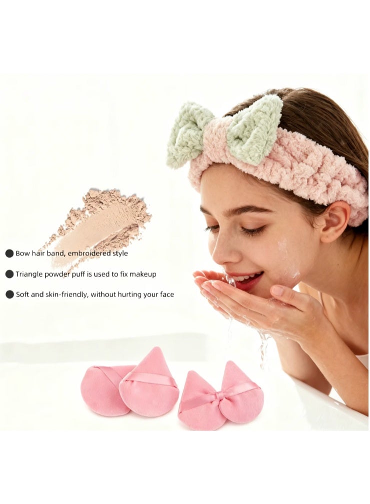 Blume Beauty 40-Piece Beauty Pink Luxury Makeup Brush Set with Storage Bag. Includes 20pcs  Brush Set Makeup Nylon BrushTool Set for Travel & Full Set 18pcs Powder Puff Combination &1pc Fluffy Spa Facial headband. Complete Elegant Beauty tools Travel Makeup Bag. - Image 4