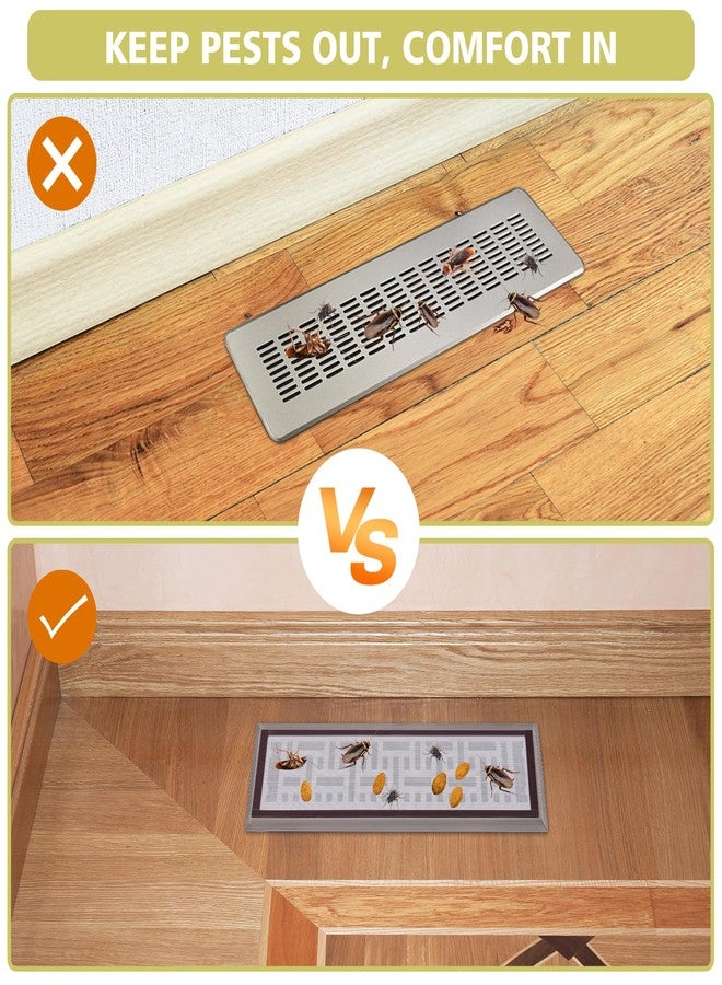 YSSHUI 4 Pack 40cm x 30cm Magnetic Floor Vent Cover - Customizable Size PVC Mesh Register for Wall Ceiling Floor Catch Debris Hair Insect (White) - Image 3