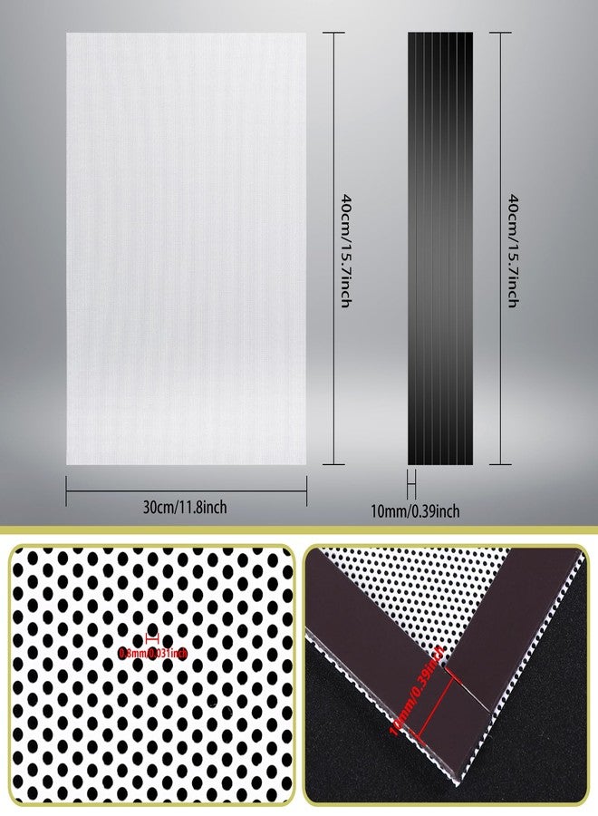 YSSHUI 4 Pack 40cm x 30cm Magnetic Floor Vent Cover - Customizable Size PVC Mesh Register for Wall Ceiling Floor Catch Debris Hair Insect (White) - Image 5
