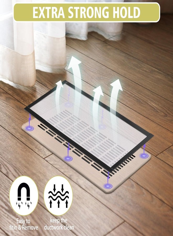 YSSHUI 4 Pack 40cm x 30cm Magnetic Floor Vent Cover - Customizable Size PVC Mesh Register for Wall Ceiling Floor Catch Debris Hair Insect (White) - Image 4