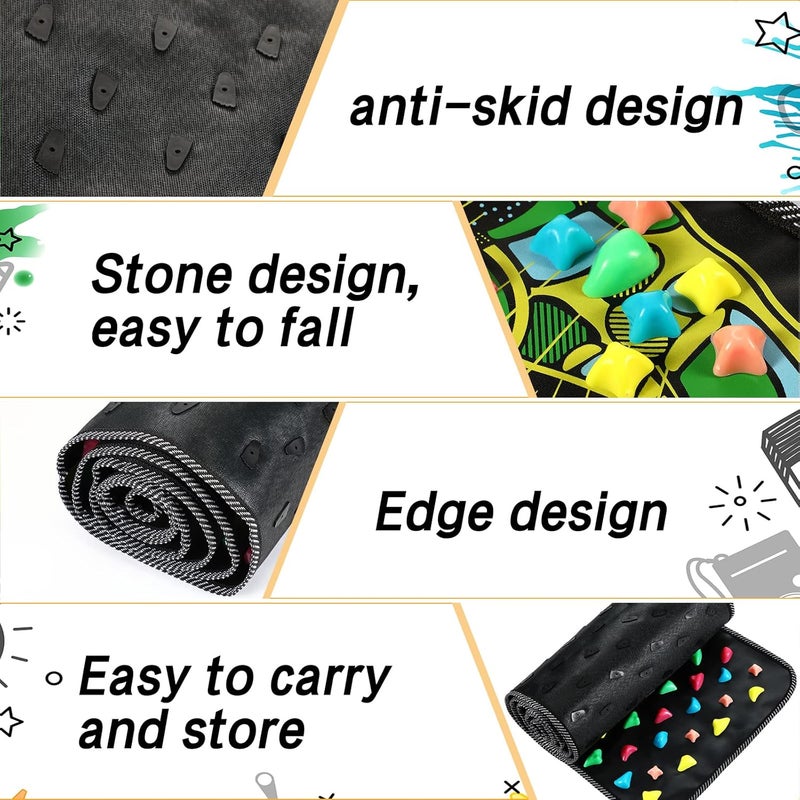 BBTO حصيرة تدليك القدمين للعلاج بالضغط الانعكاسي، حصيرة حجرية للمشي لتدليك القدمين، حصيرة نقاط الضغط للجلوس الطويل لكبار السن والطلاب وموظفي المكاتب 689 × 1378 بوصة - Image 4