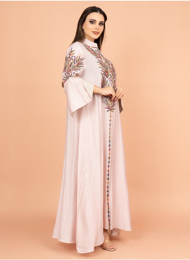 Crystal-Embellished Embroidered Jalabiya IK4001 Peach - pzsku/Z53D8B90DE690FA0E40E0Z/45/_/1740910018/6860039c-6f3b-431a-8267-2a90d331c6f5