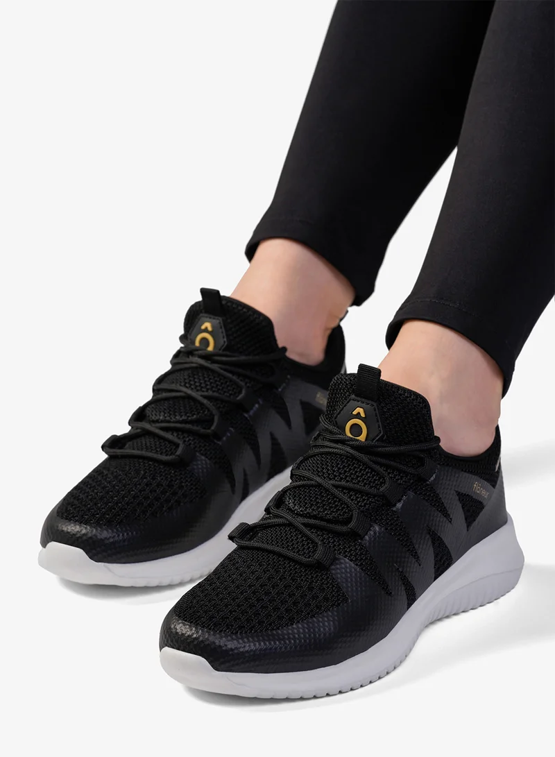 flâneur FLANEUR Women's Casual Sneakers Slip On with Adjustable Elastic Laces No Tie - Comfortable Non-Slip Gym Low Shoes for Walking, Tennis - Lightweight Breathable Training & Sports Shoes