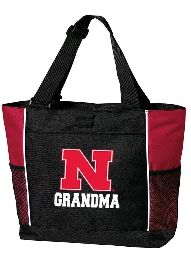 Broad Bay University of Nebraska Grandma Tote Bags Red Nebraska Huskers Grandma Totes Beach Travel - Image 1