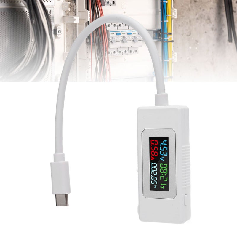 USB C Tester 4-30V 0-6.5A Type C Voltage Current Power Capacity Working Time Charger Detector - Image 1