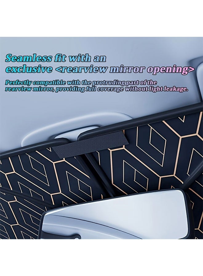 WINEENEE Foldable Car Windshield Sunshade Reflective Front Window Cover, Blocks 99% UV Rays & Heat, Keeps Car Interior Cool in Hot Weather, Universal Fit for Cars SUVs Trucks, Portable Easy Storage - Image 3