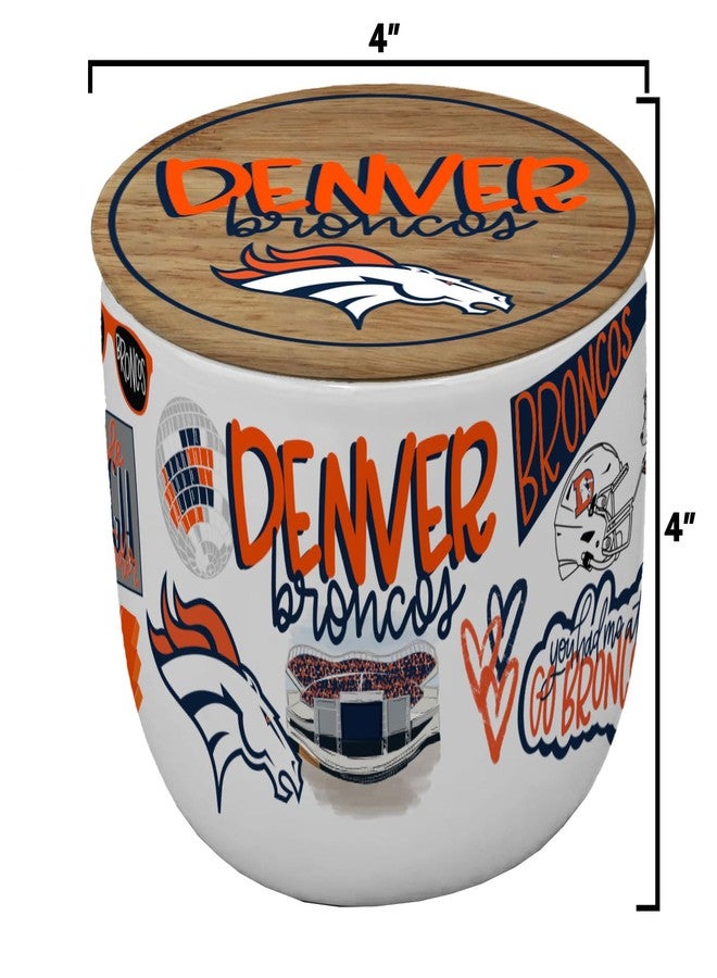 Proformance Home NFL Denver Broncos Loco Fan 16oz Ceramic Candle - Image 3