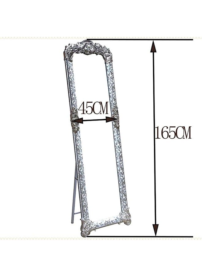 Decorhills Stand Mirror, Full Length Mirror Standing Mirror, Large Rectangle Bedroom Mirror Floor Mirror, Carved Frame  - Image 3