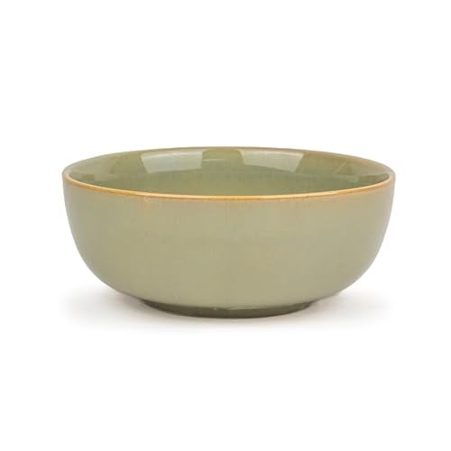 Shay Ceramic Large Bowl, 21cm, 1 Pieces, Pista | Glossy Finish | Stoneware Ceramic Serving Bowls | Ceramic Bowl | Pasta Serving Plate (Large Bowl - Pista) - Image 1