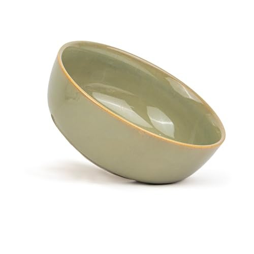 Shay Ceramic Large Bowl, 21cm, 1 Pieces, Pista | Glossy Finish | Stoneware Ceramic Serving Bowls | Ceramic Bowl | Pasta Serving Plate (Large Bowl - Pista) - Image 4